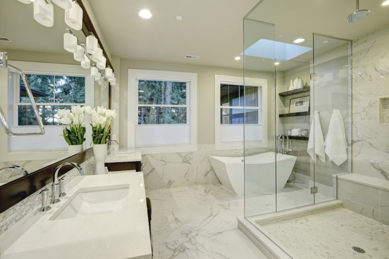 Renovated bathroom featuring high-end fixtures